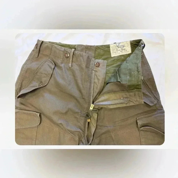 Peerless Vintage Combat  Military Trousers March 1963 Army Green Size 5 - Picture 3 of 9